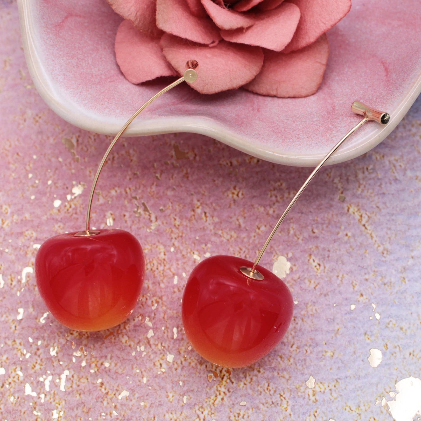 Cherry, Cherry Nice! Resin Cherry Drop Earrings