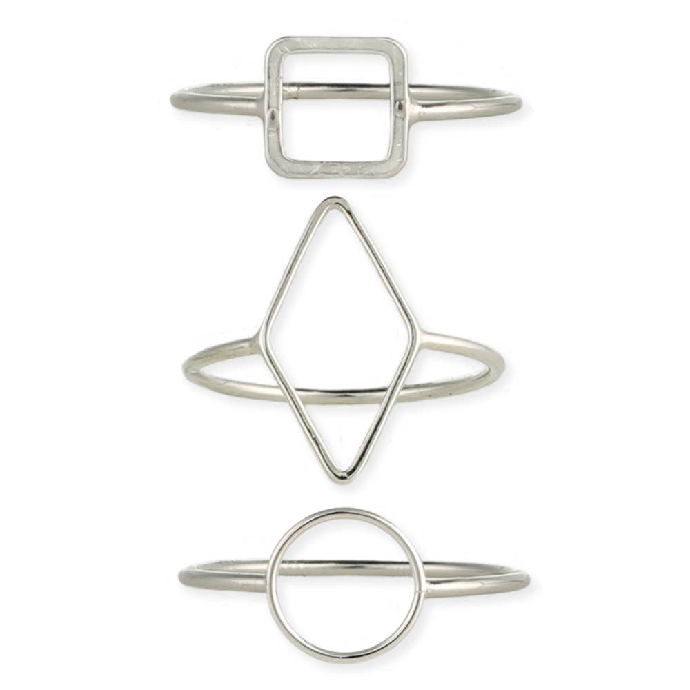 Silver Minimalist Shape Ring