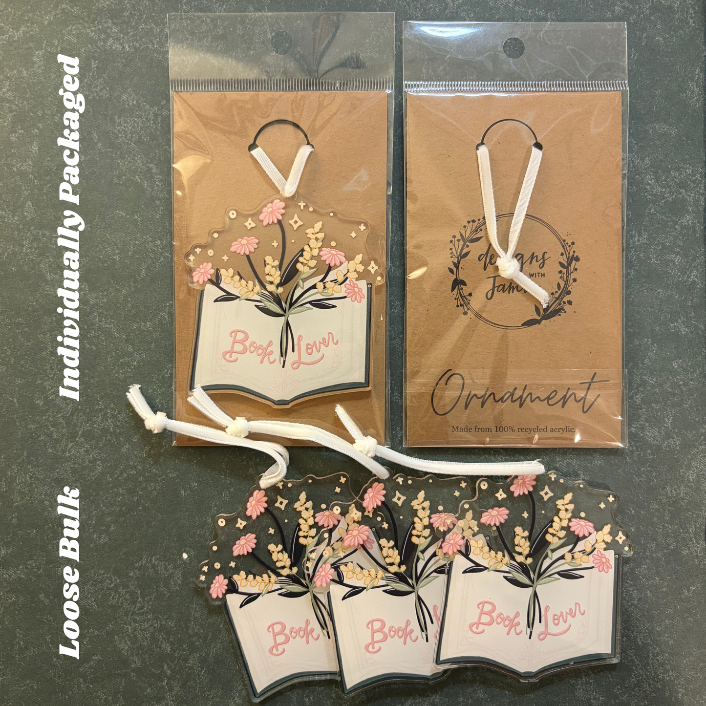 Cozy Reader's Book Club Christmas Ornament