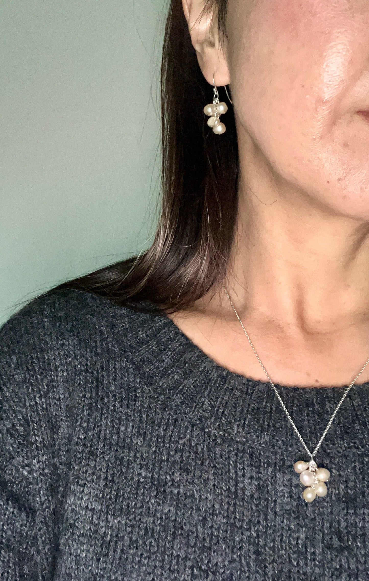 Pearl Cluster Earrings