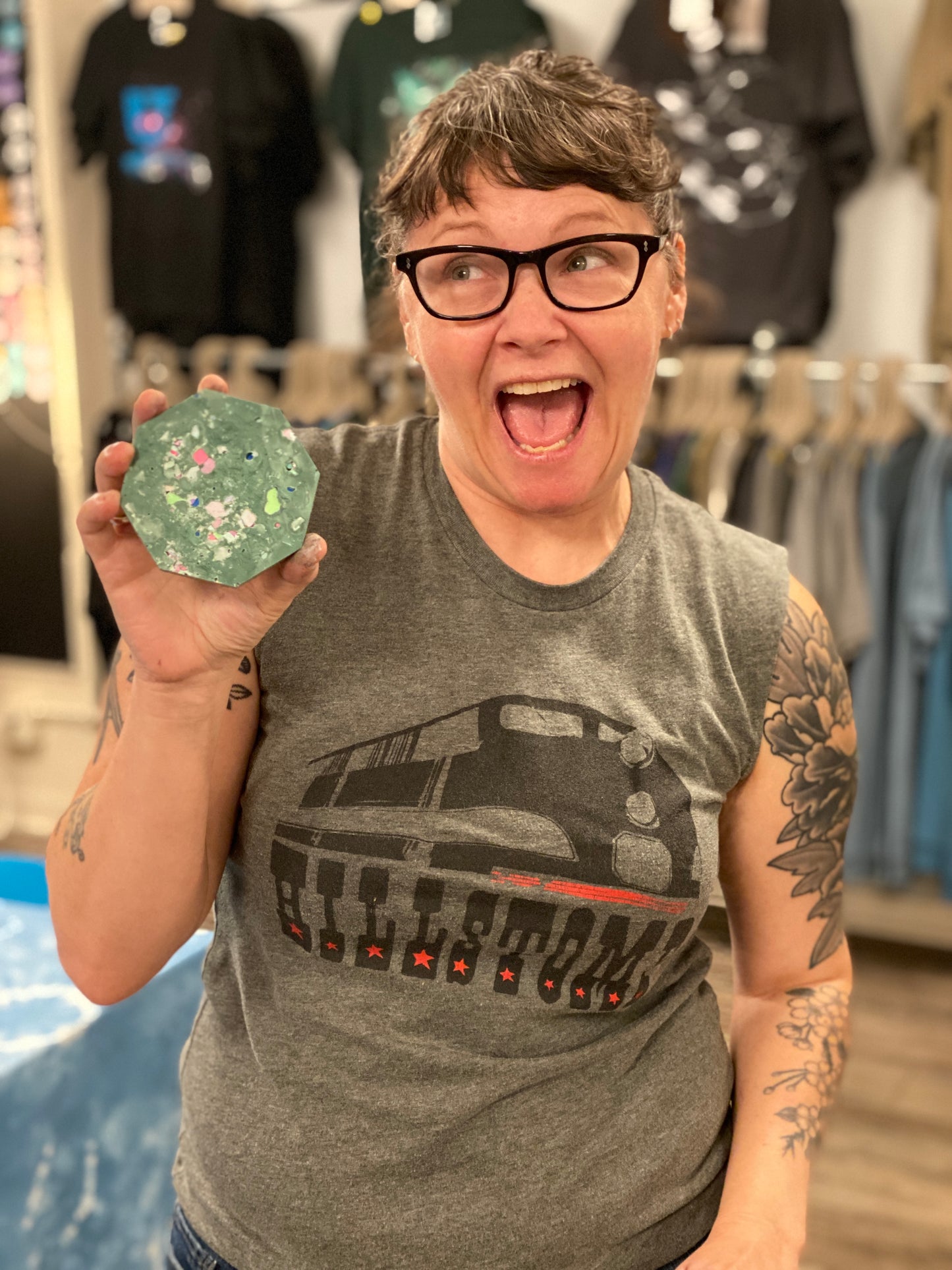 ECO RESIN CLASS: Terrazzo Coaster Set