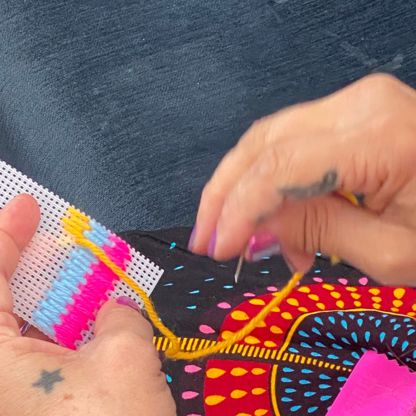 FIBER ARTS CLASS: Learn Needle Point & Make a Bargello Plant Pot Cover