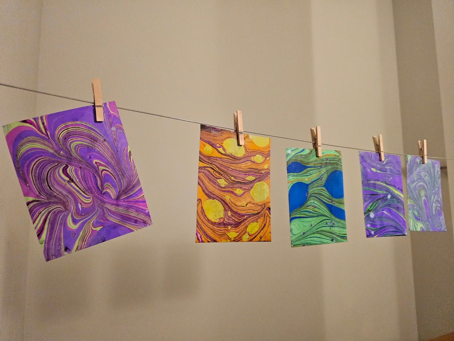 Art Class: Making Marbled Paper & Vases