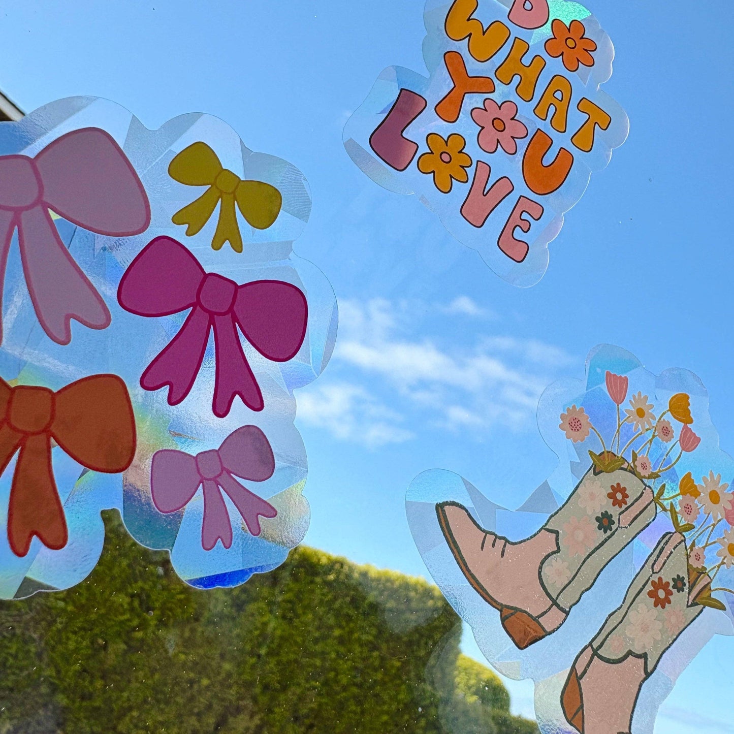 Suncatcher Sticker - Bows