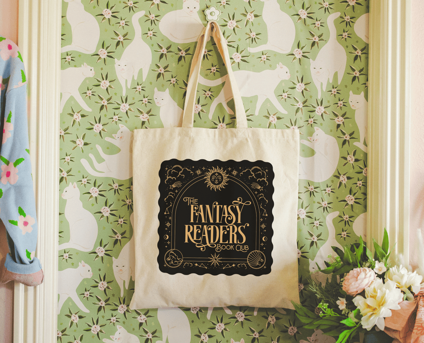 Canvas bookish tote bag - book store gift - fantasy readers