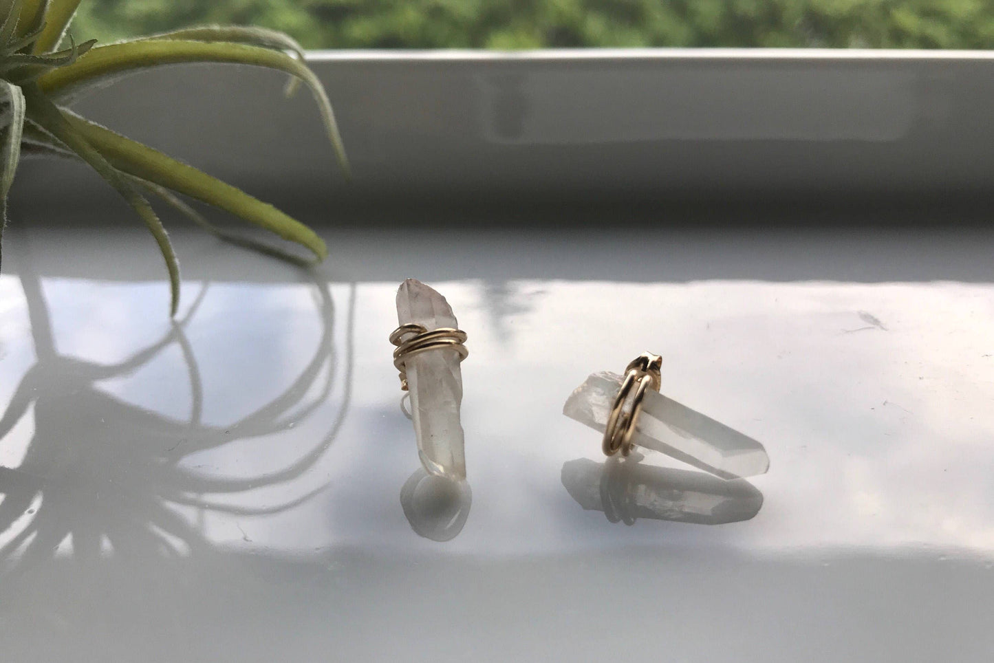 Raw Crystal Stud Earrings