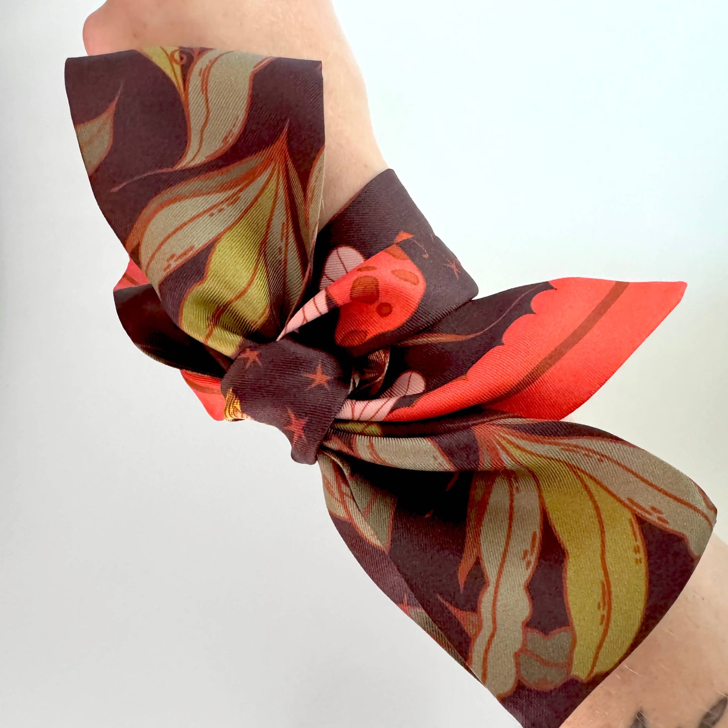 Lady Bug Fleur Skinny Silk Scarf