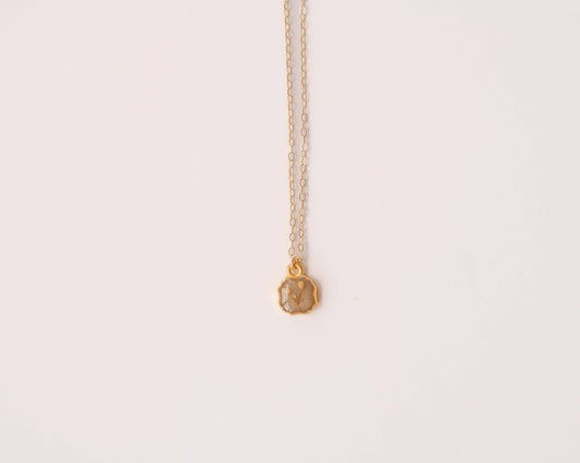 Square Pressed Flower Necklace