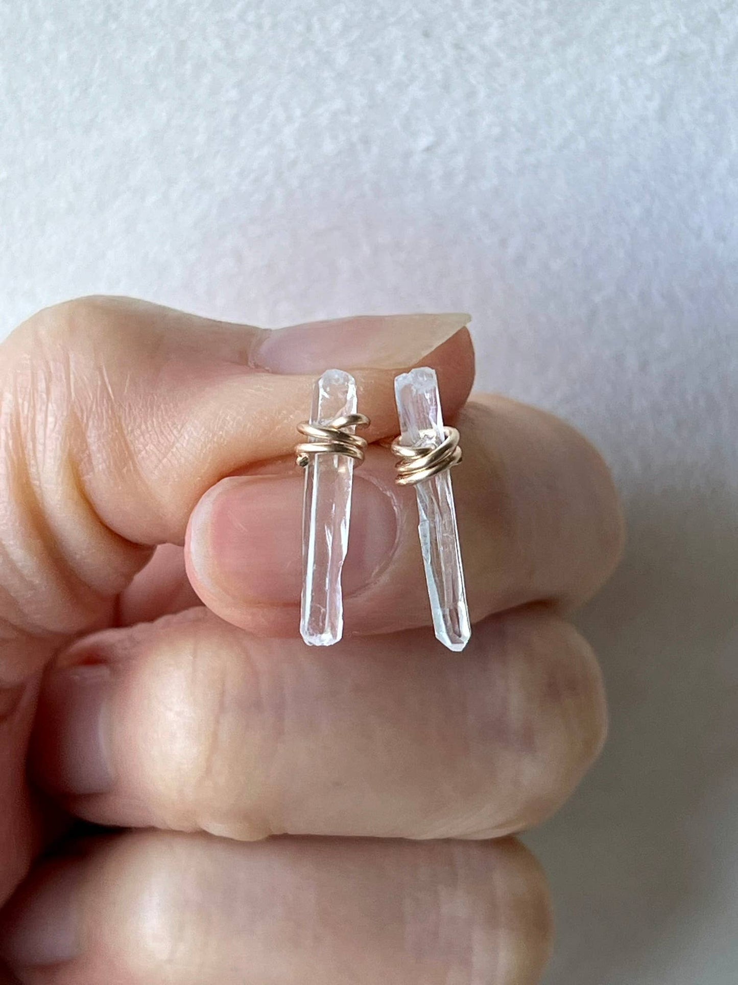 Raw Crystal Stud Earrings