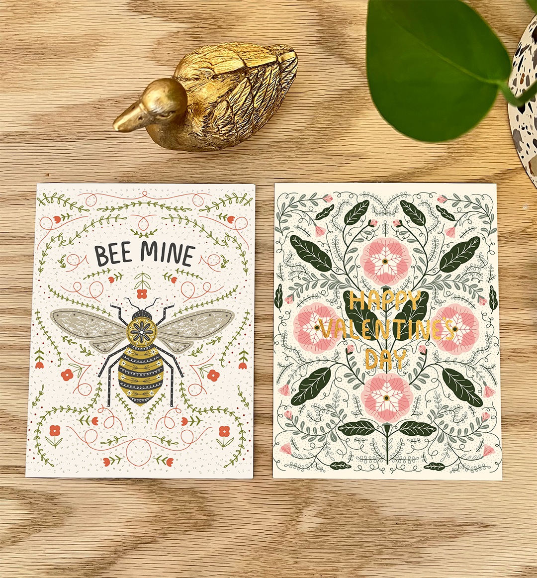 Bee My Valentine Greeting Card
