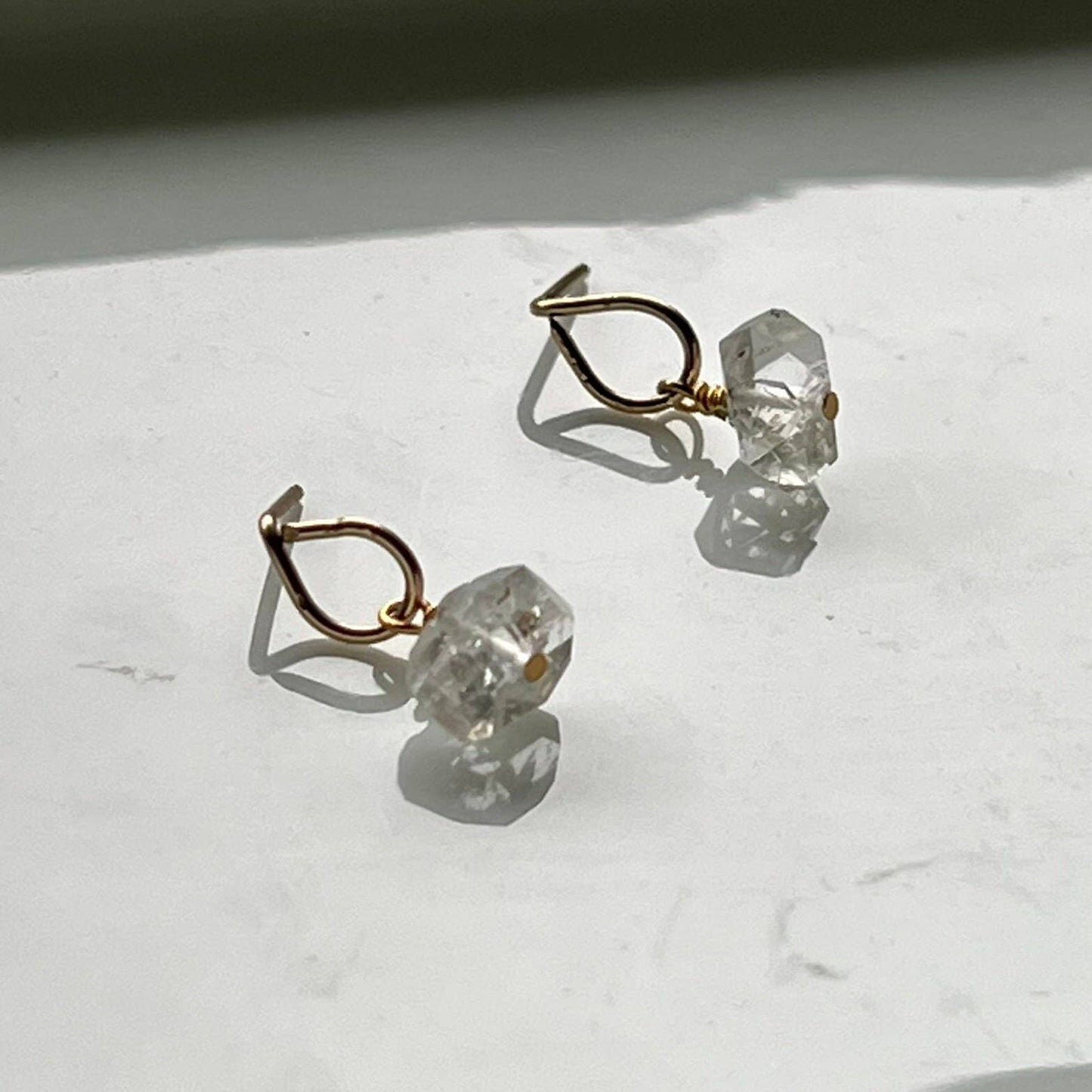 Raw Herkimer Diamond Stud