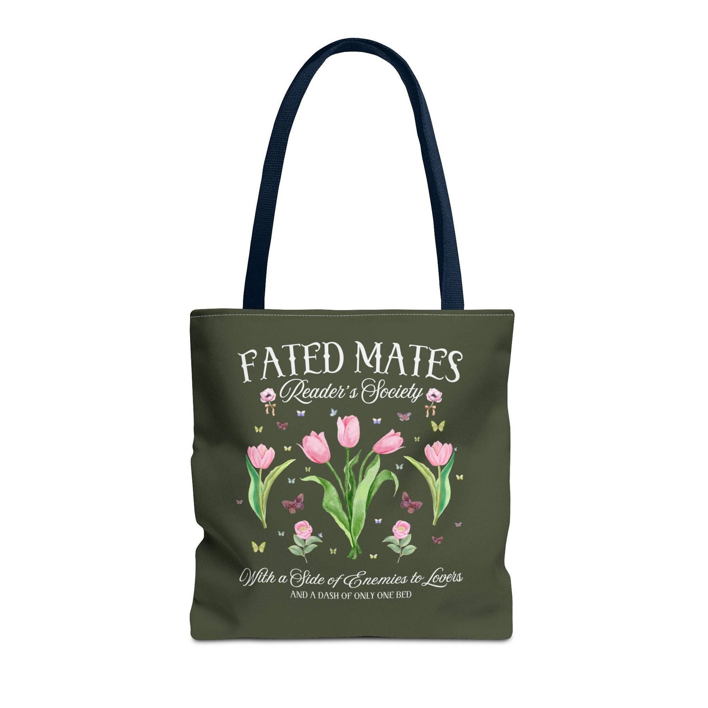 Bookish Romance Reader Tote Bag, Romantasy Romance Tropes