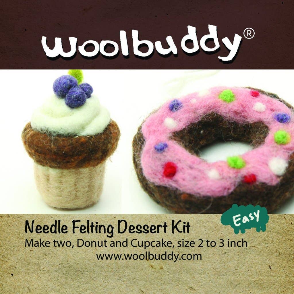 Needle Felting Kit -DIY Dessert (Donut & Cupcake)