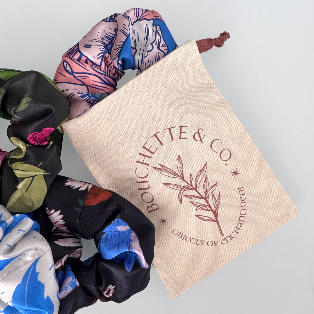 SILK SCRUNCHIES | Electric Garden - 100% Pure Silk