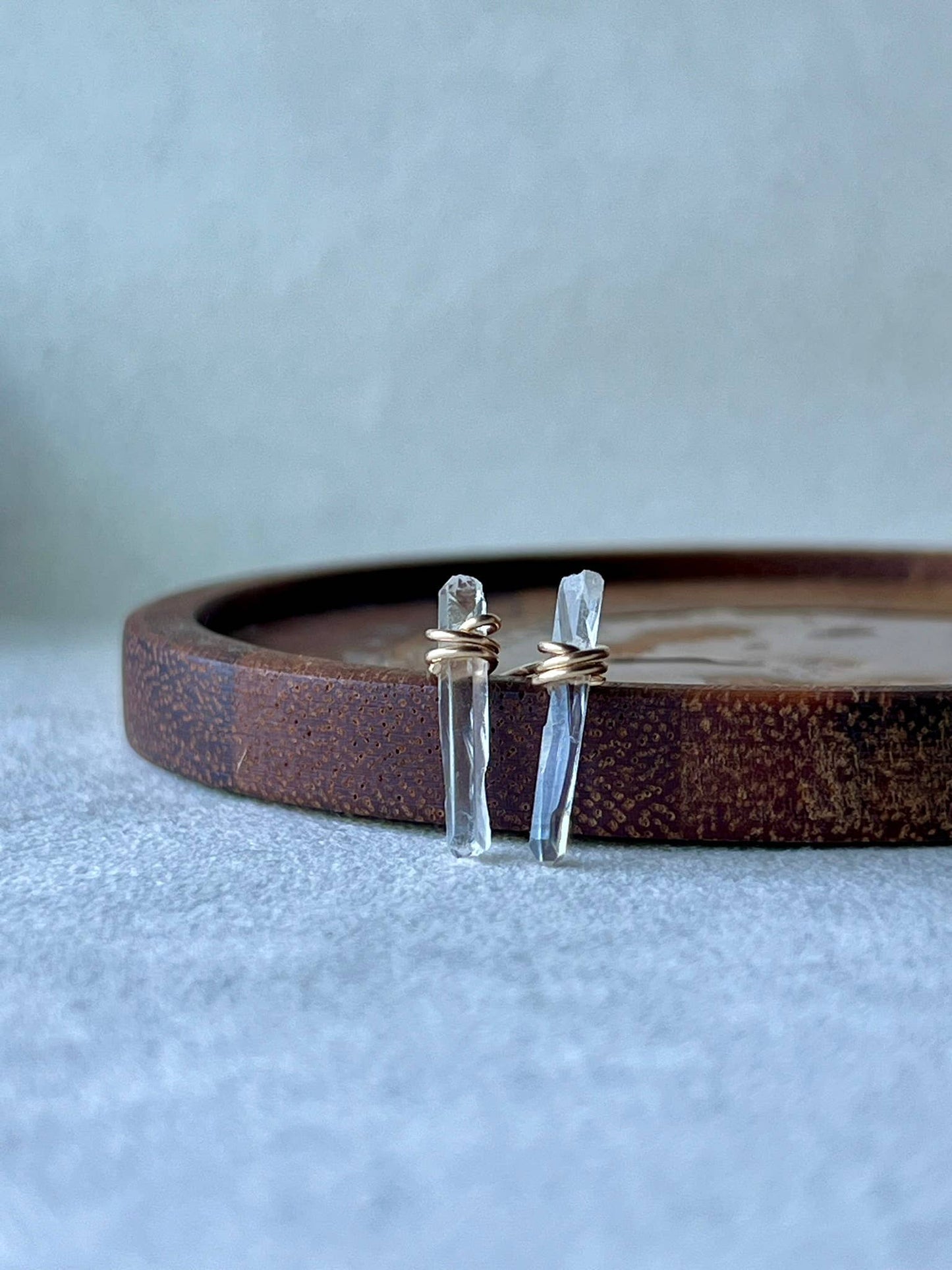 Raw Crystal Stud Earrings
