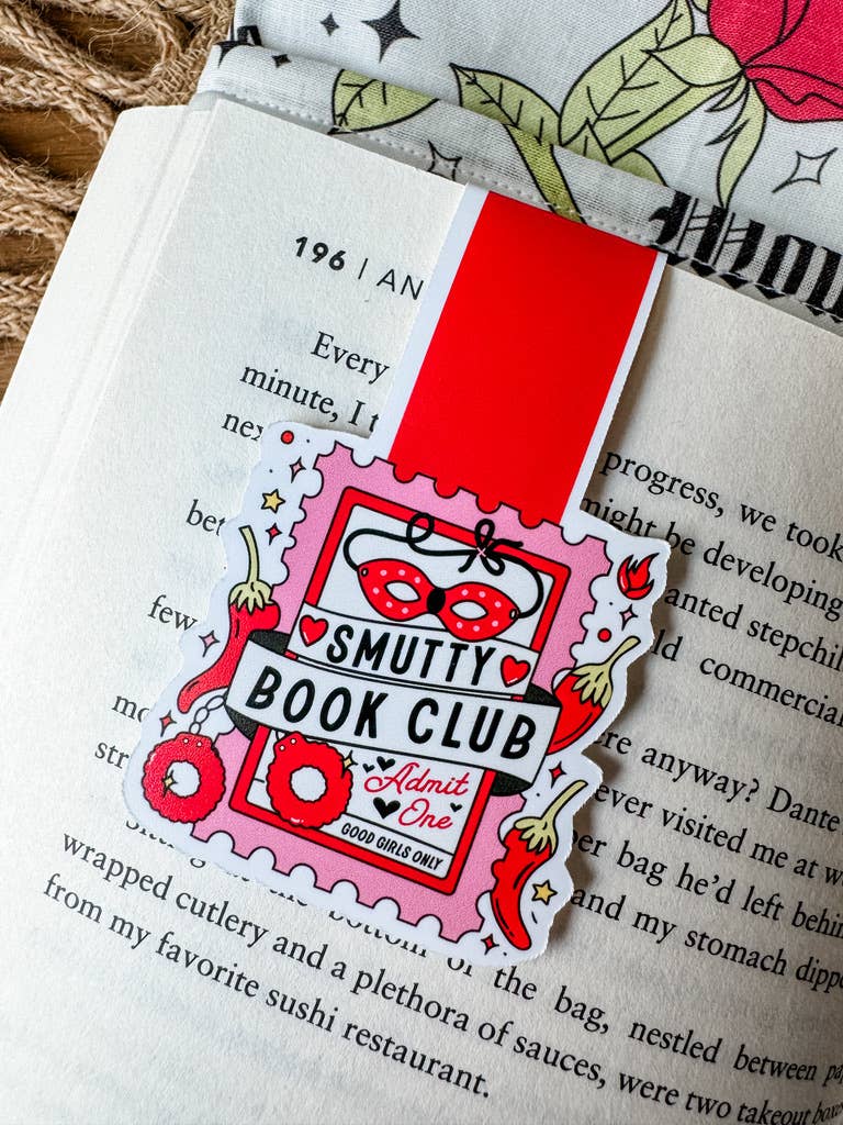 Magnetic Bookmark - Reader Gift - Smutty Book Club Red Pink