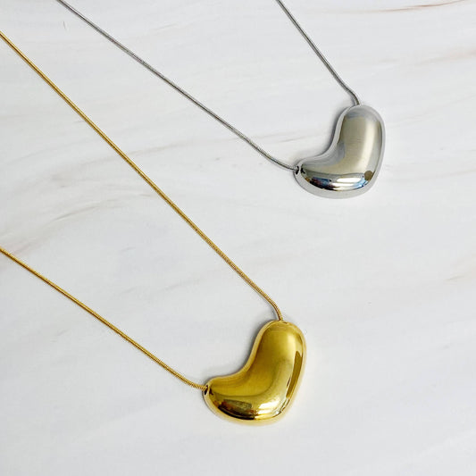 Bold Molten Heart Necklace