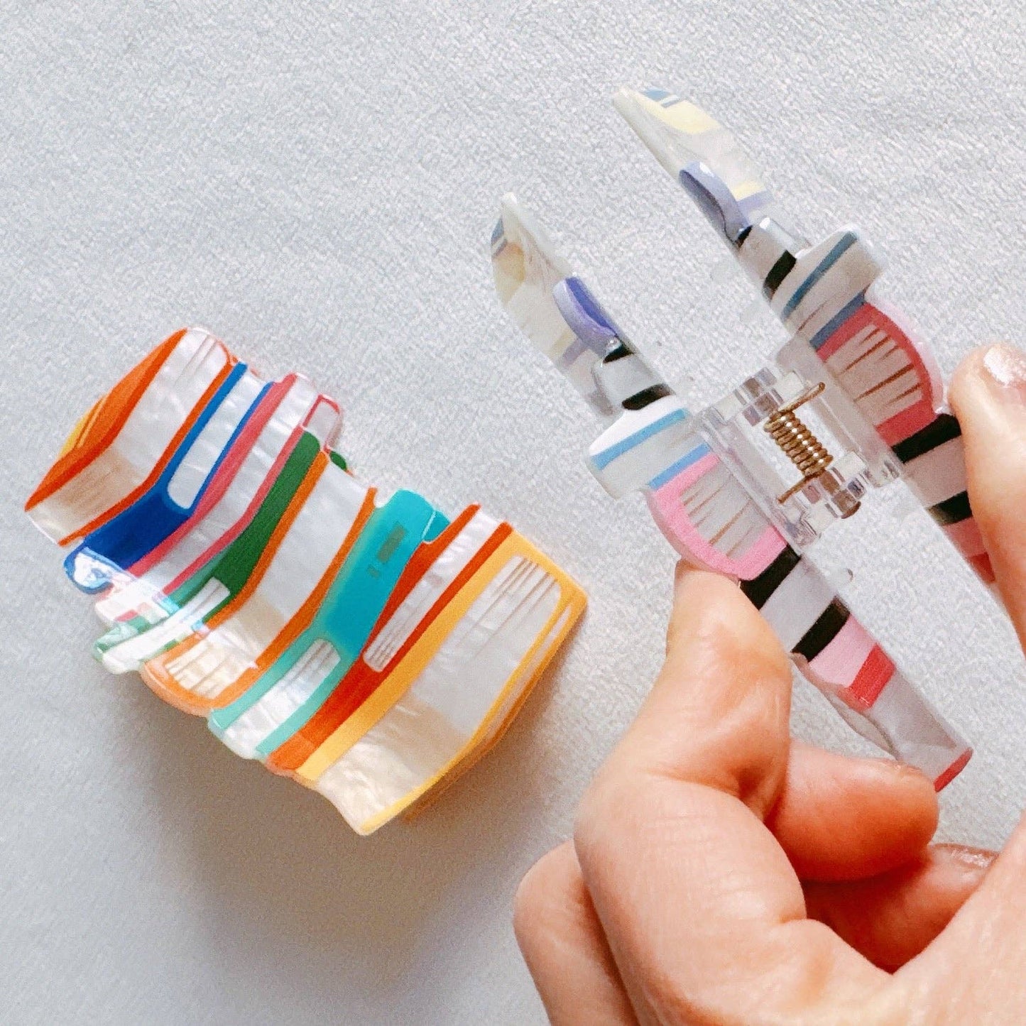 Colorful Bookish Hair Claw