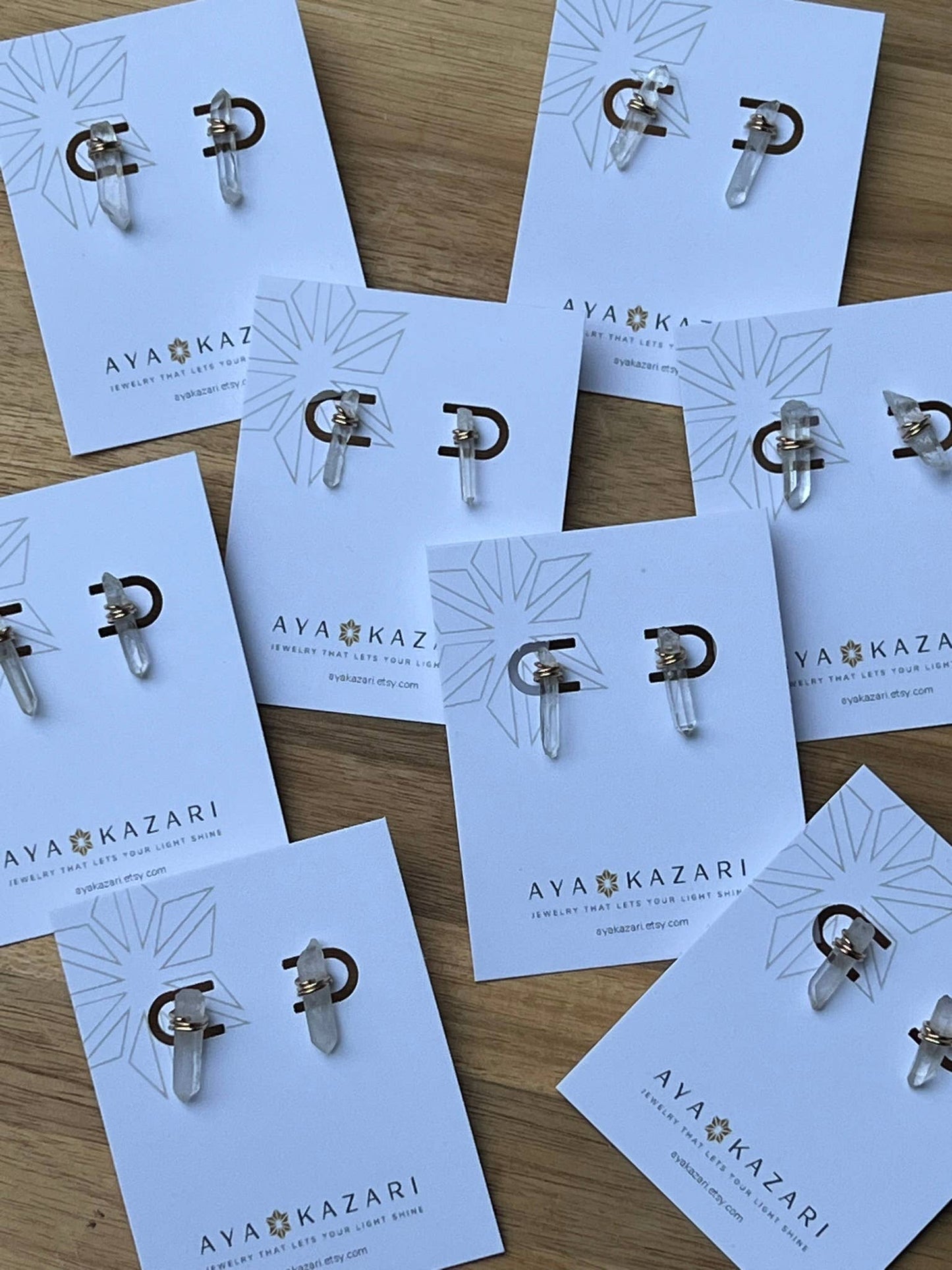 Raw Crystal Stud Earrings