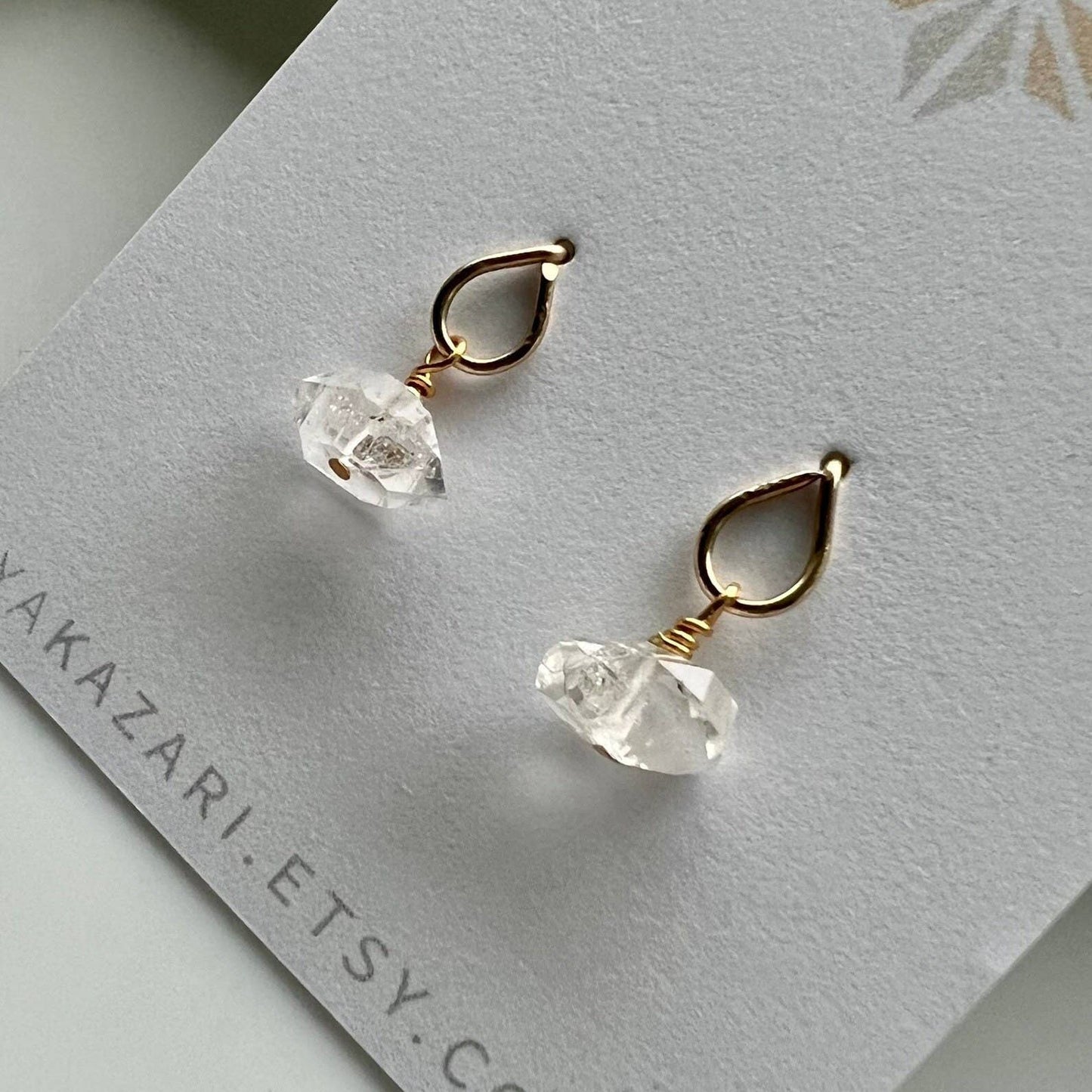 Raw Herkimer Diamond Stud