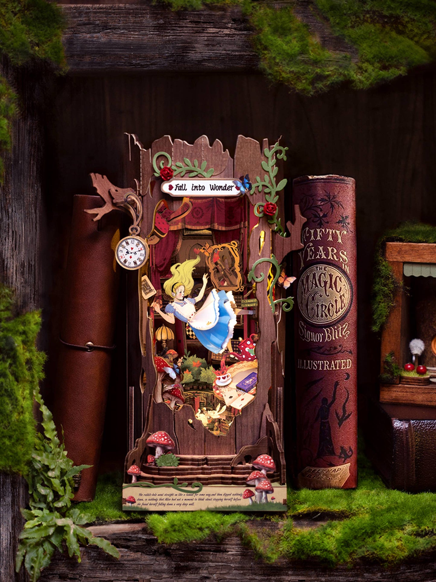 DIY Book Nook Kit: Fall into Wonder - Alice in Wonderland
