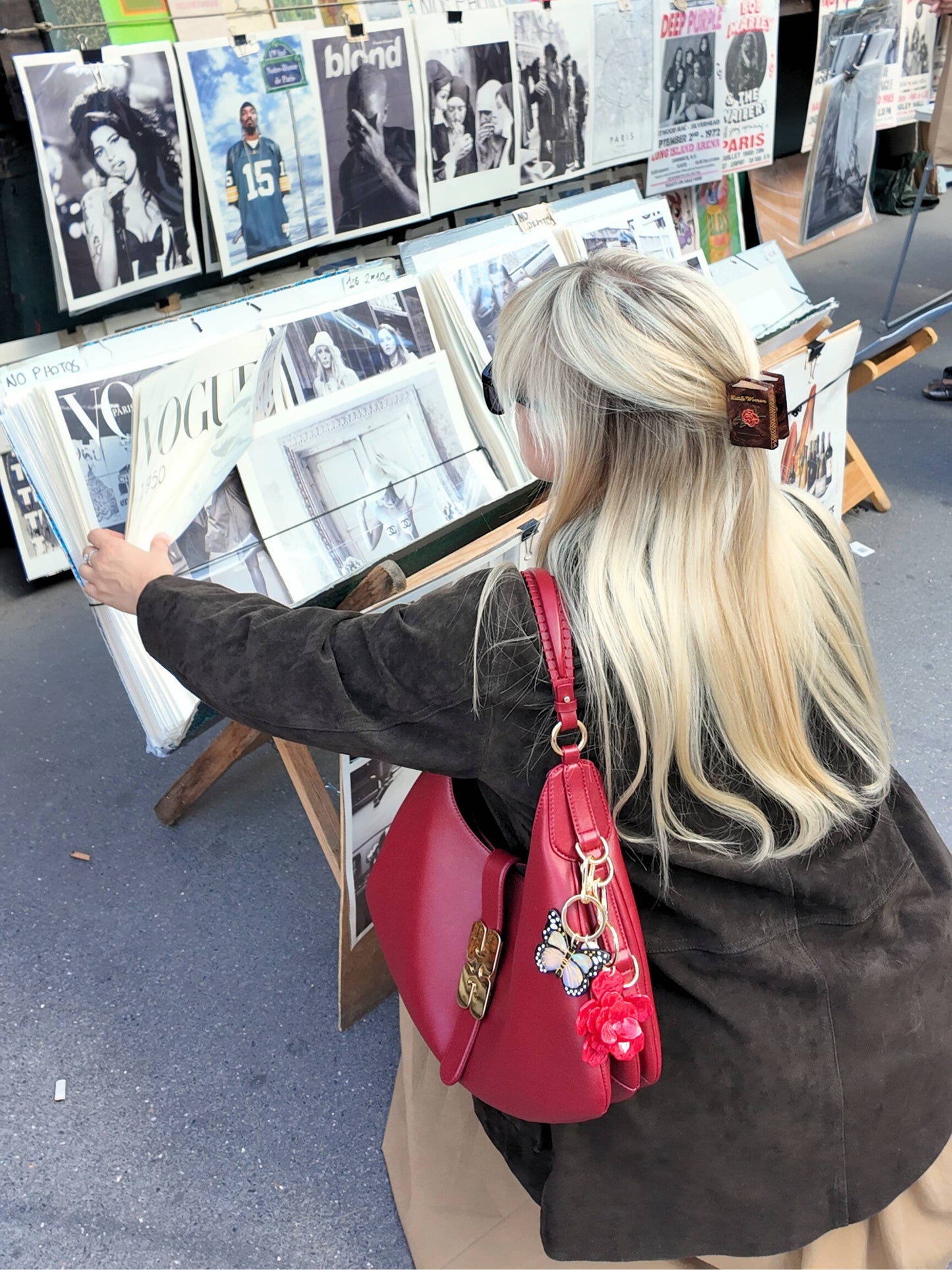 Hand-painted Little Women Mini Book Claw Hair Clip