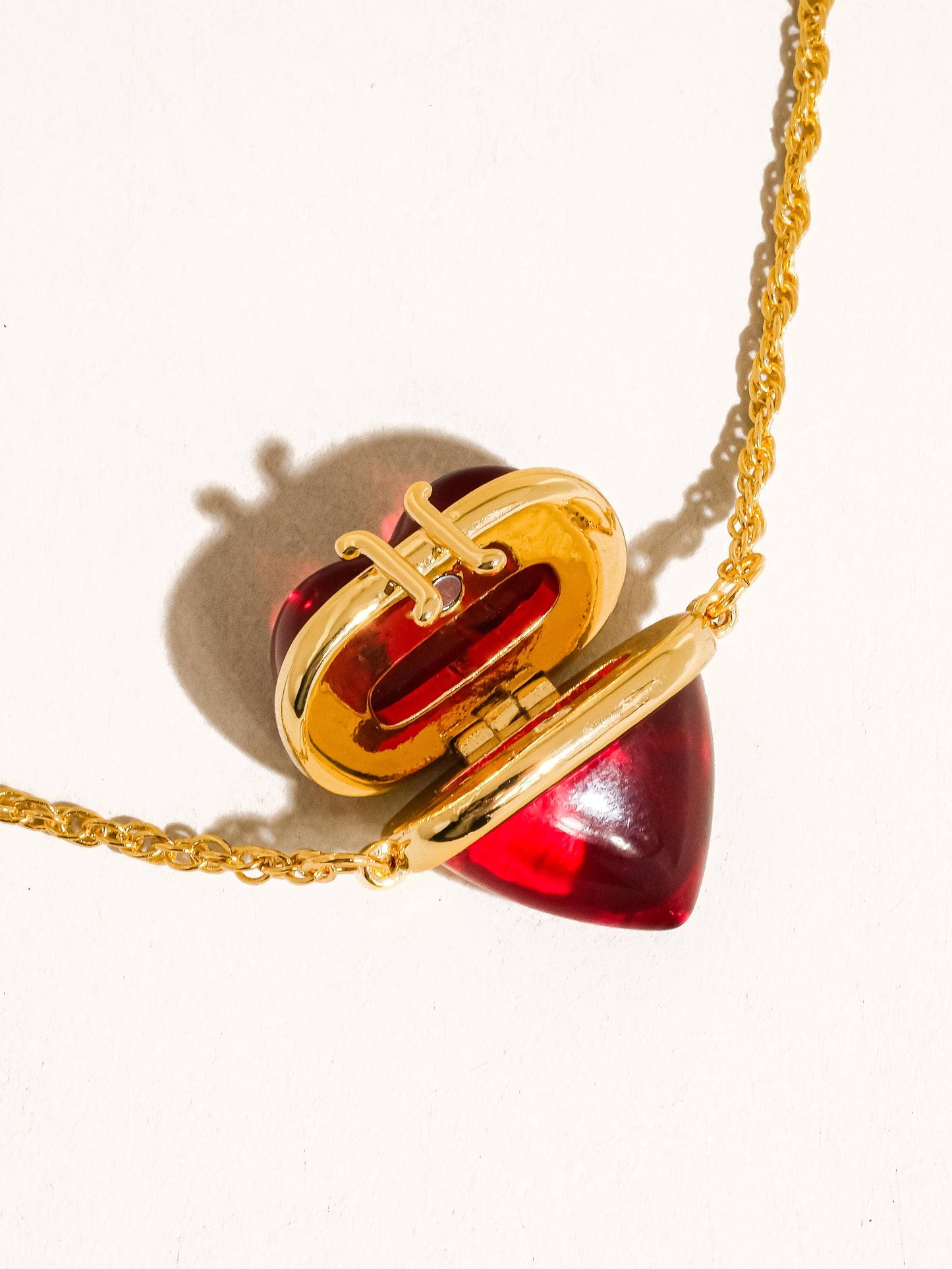 Merle Heart Locket Chain Necklace