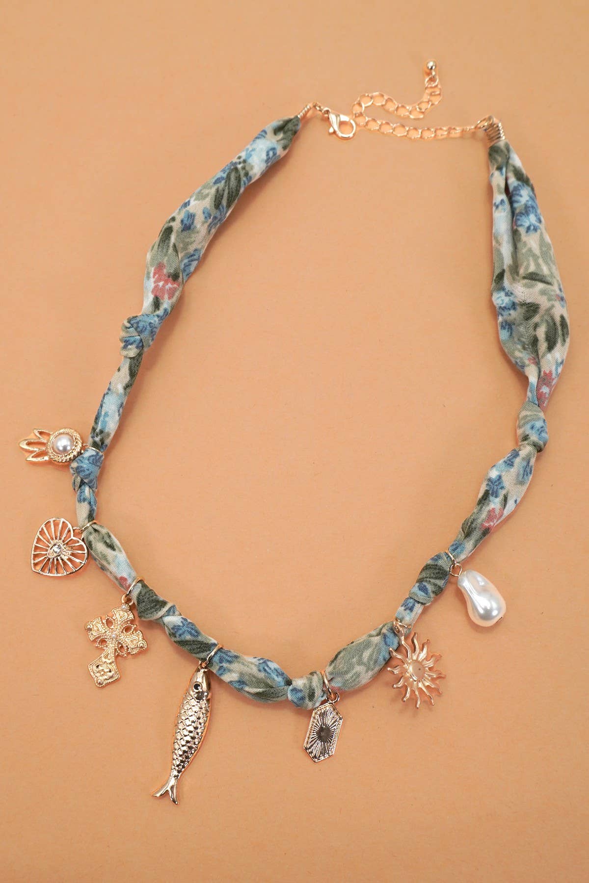 Coastal Love Scarf Charm Necklace