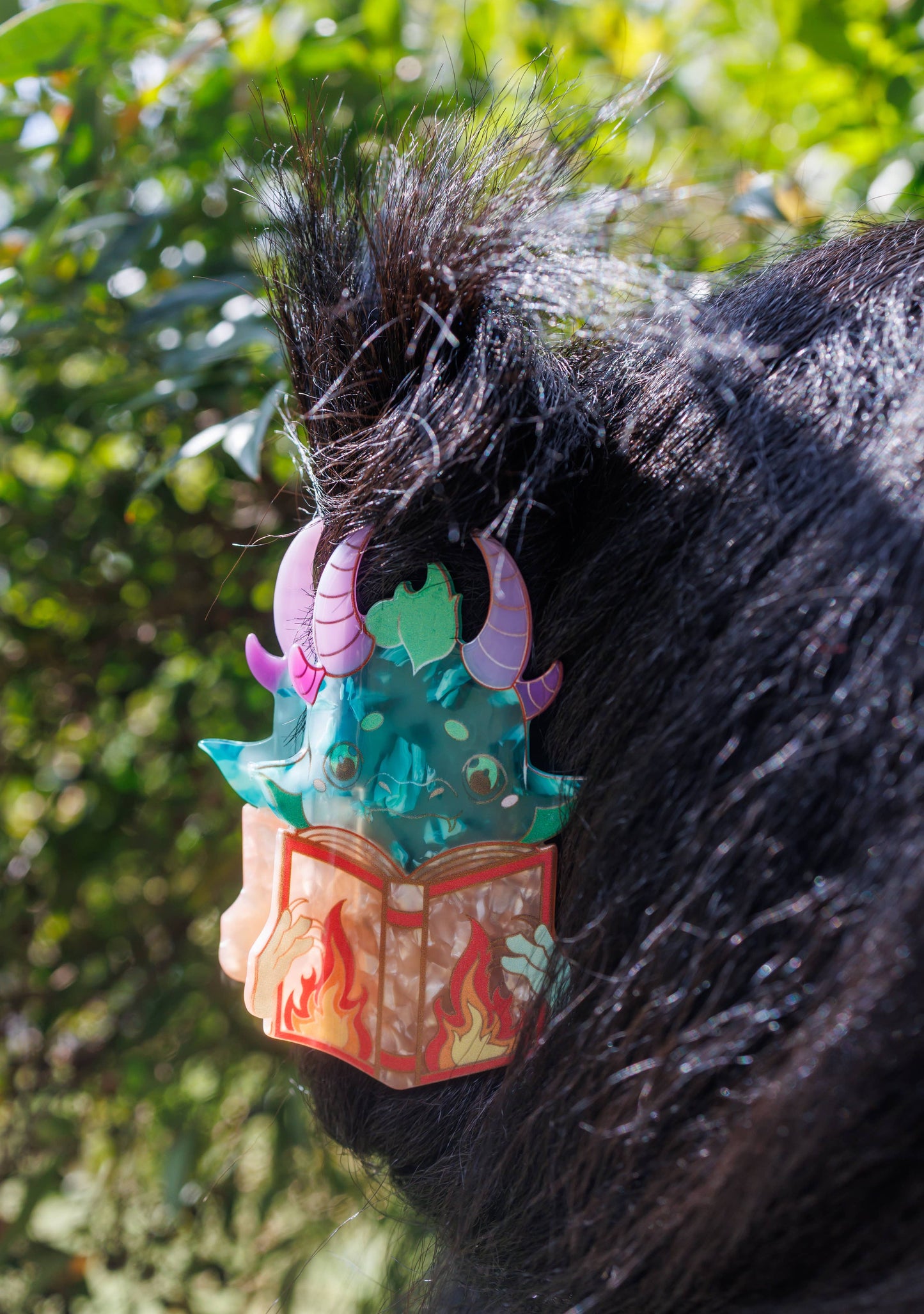 Dragon Reading Spice - Bookish Hair Clip