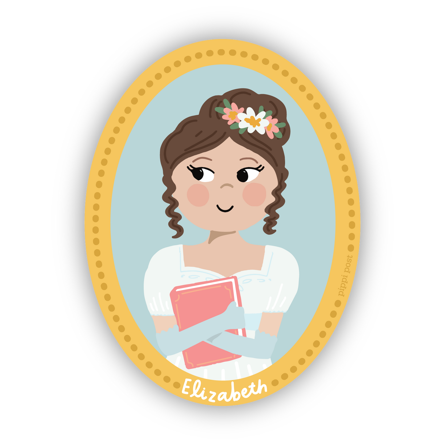 Pride and Prejudice Elizabeth Bennet Portrait Decal Sticker