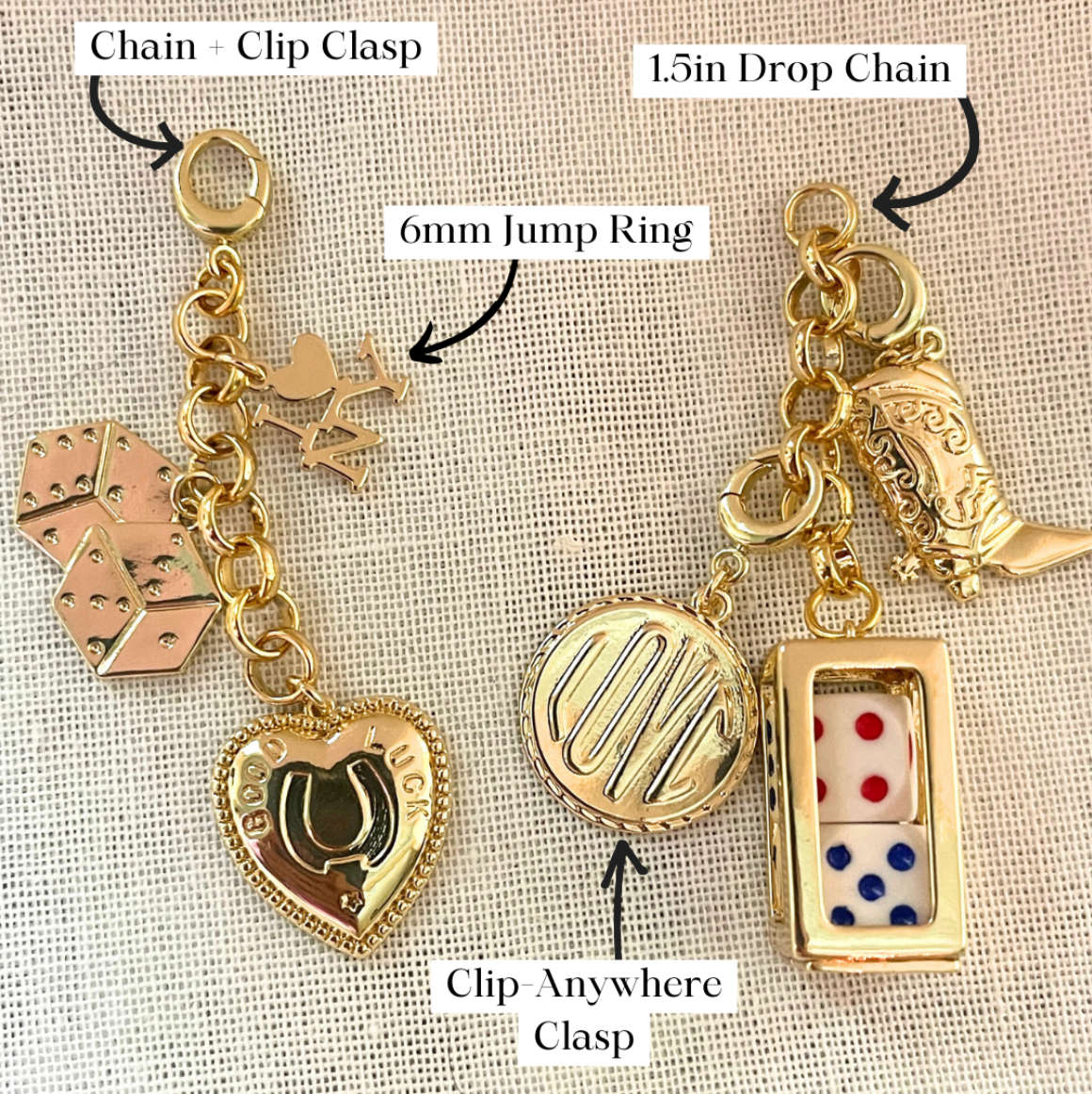 Single Charm - Beige/White Shell