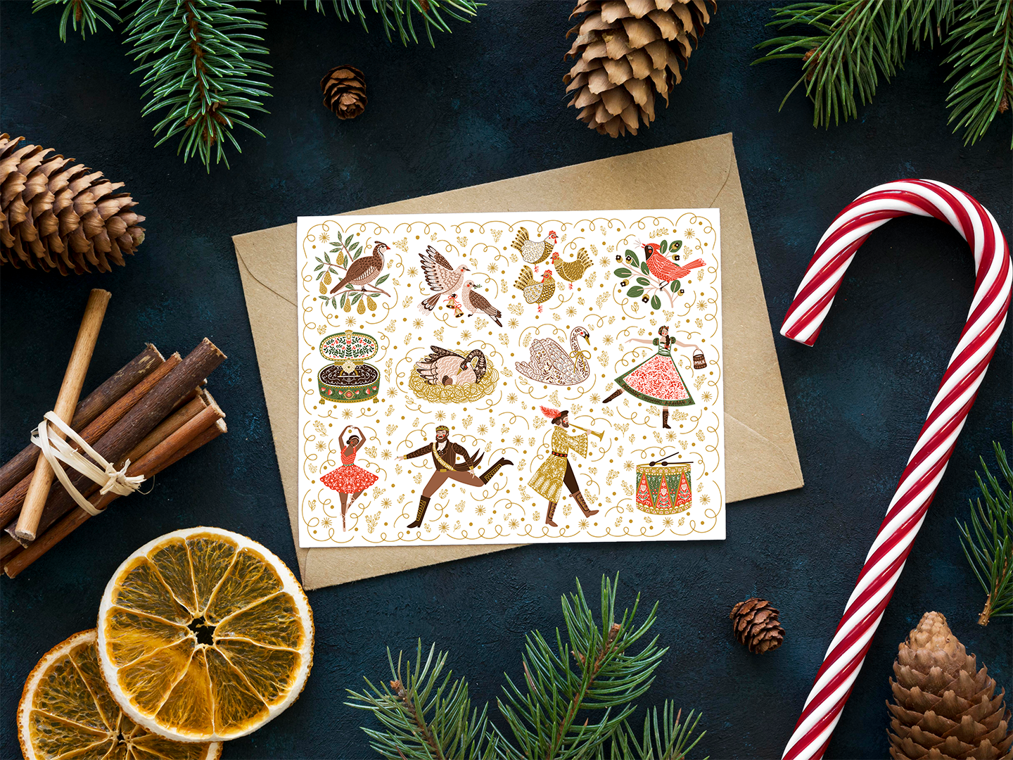 12 Days of Christmas Greeting Card