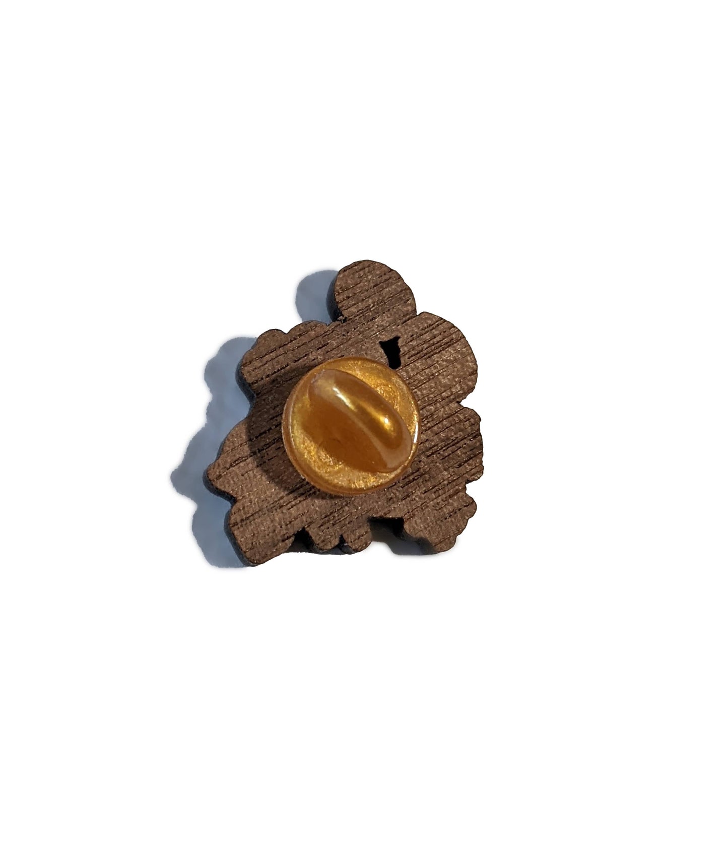 August Birthday Flowers Wooden Pin