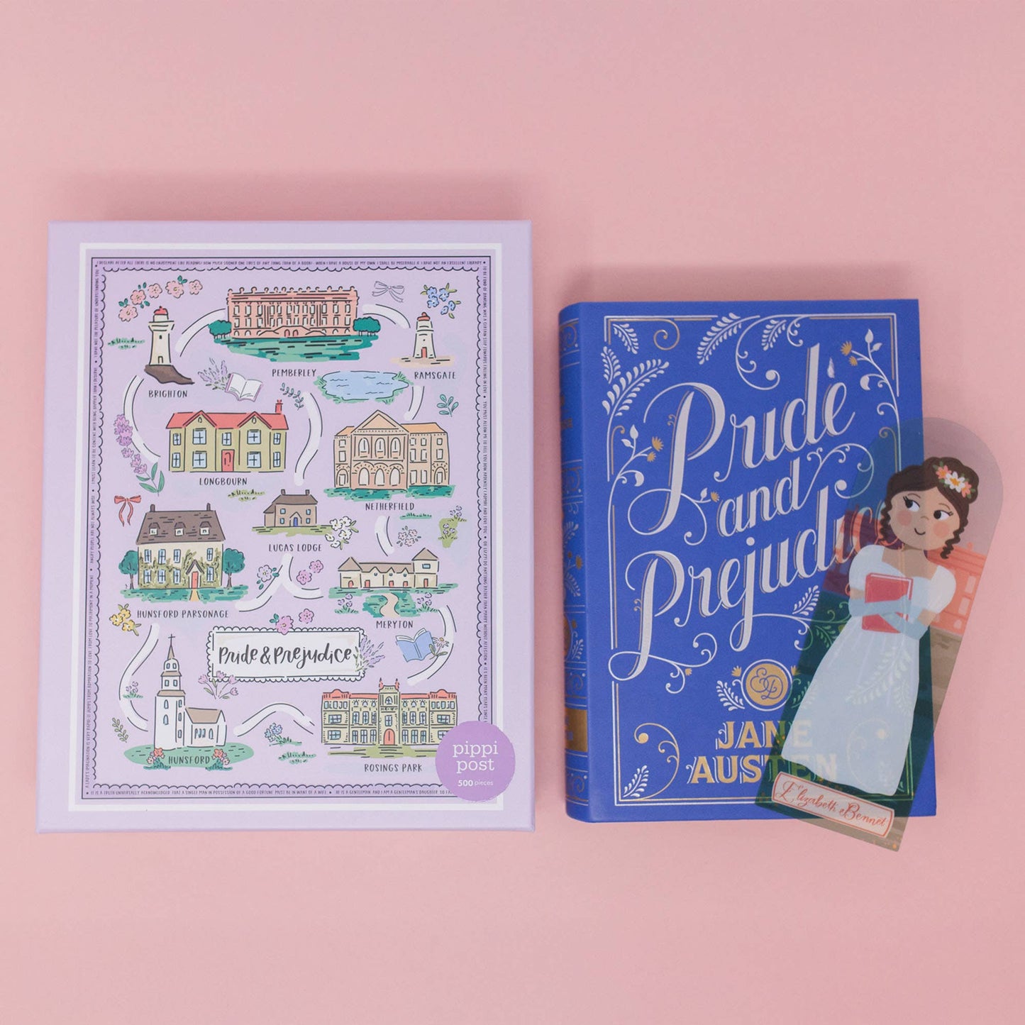Pride and Prejudice Map - 500 Piece Jigsaw Puzzle