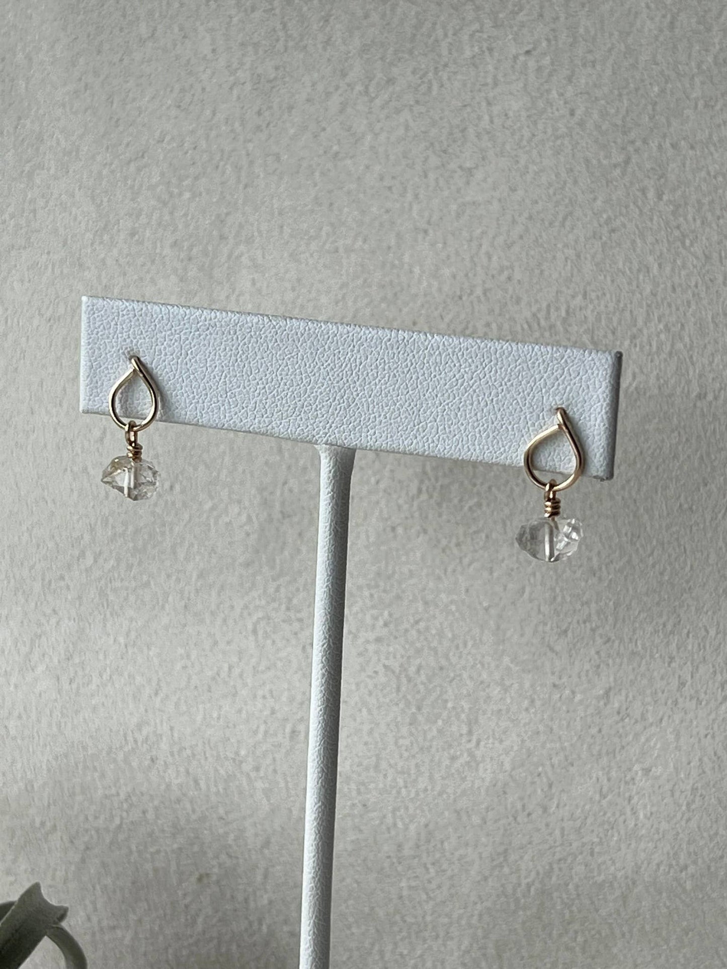Raw Herkimer Diamond Stud