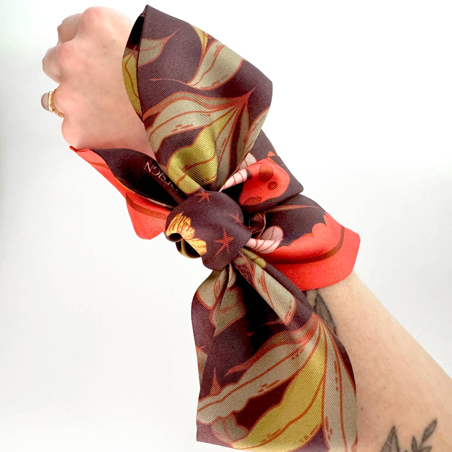 Lady Bug Fleur Skinny Silk Scarf