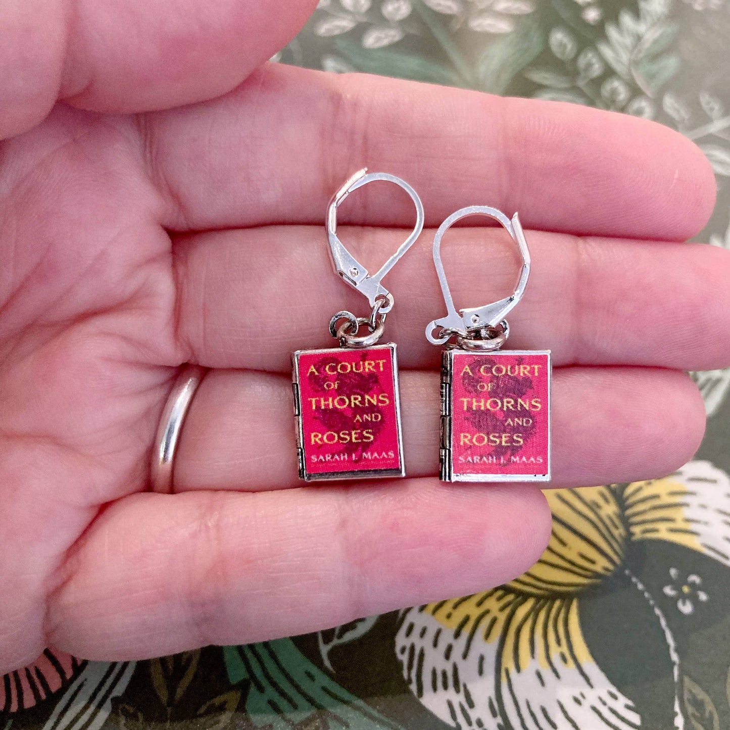 Earrings Book Locket A Court of Thornes and Roses
