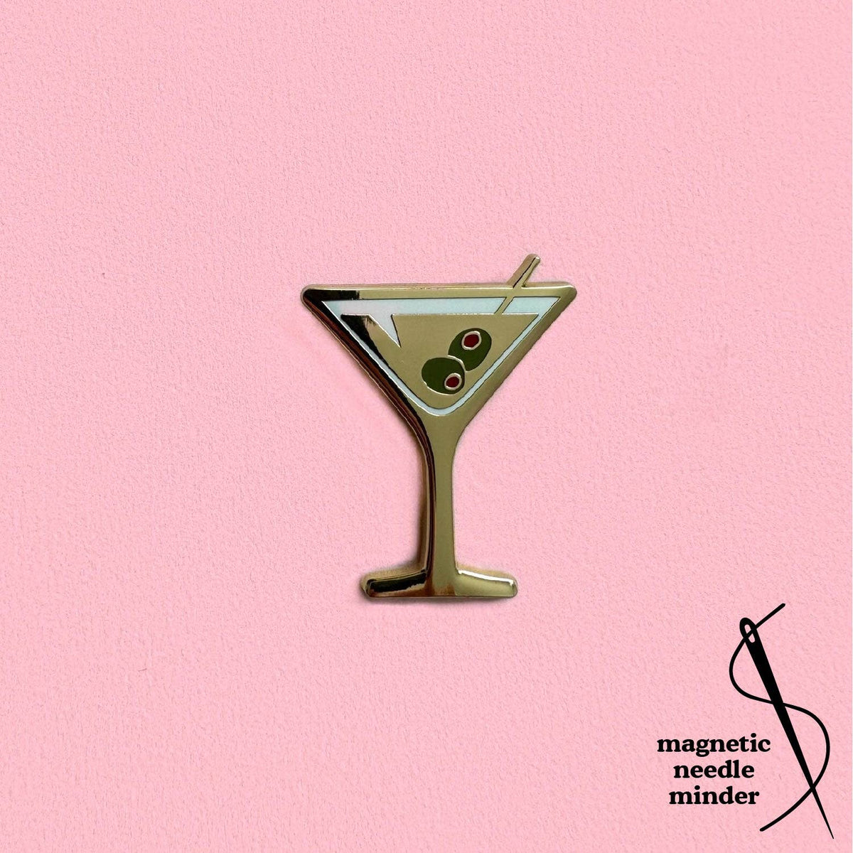 Gold Martini Needle Minder