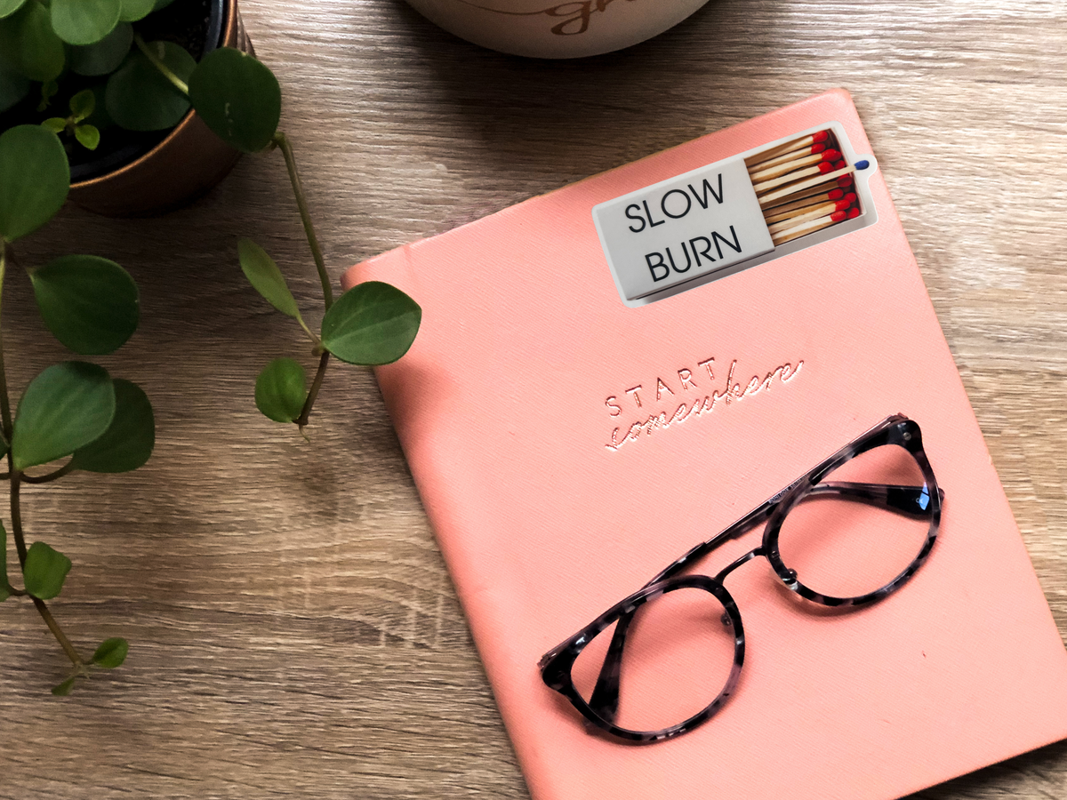 Slow Burn Matchbook Sticker for Romance Readers