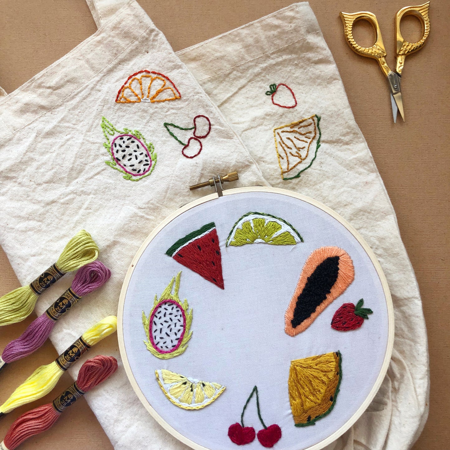 EMBROIDERY CLASS: Kids Fruit