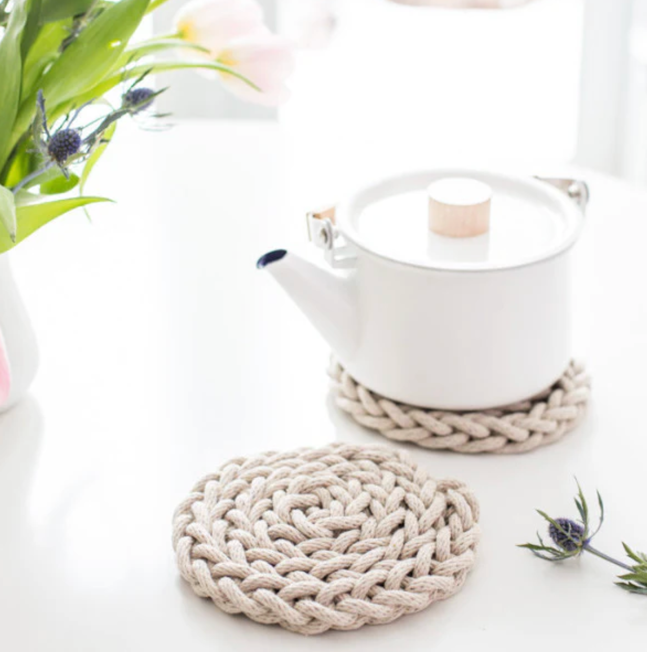 DIY - Knitting - Finger Knit Trivet Kit