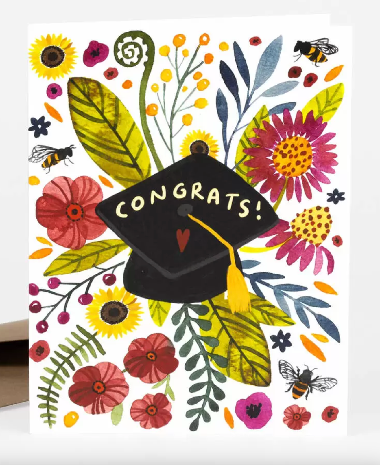 Card - Floral Congrats Graduation (Buy Olympia / Little Truths Studio) Congratulations Graduation