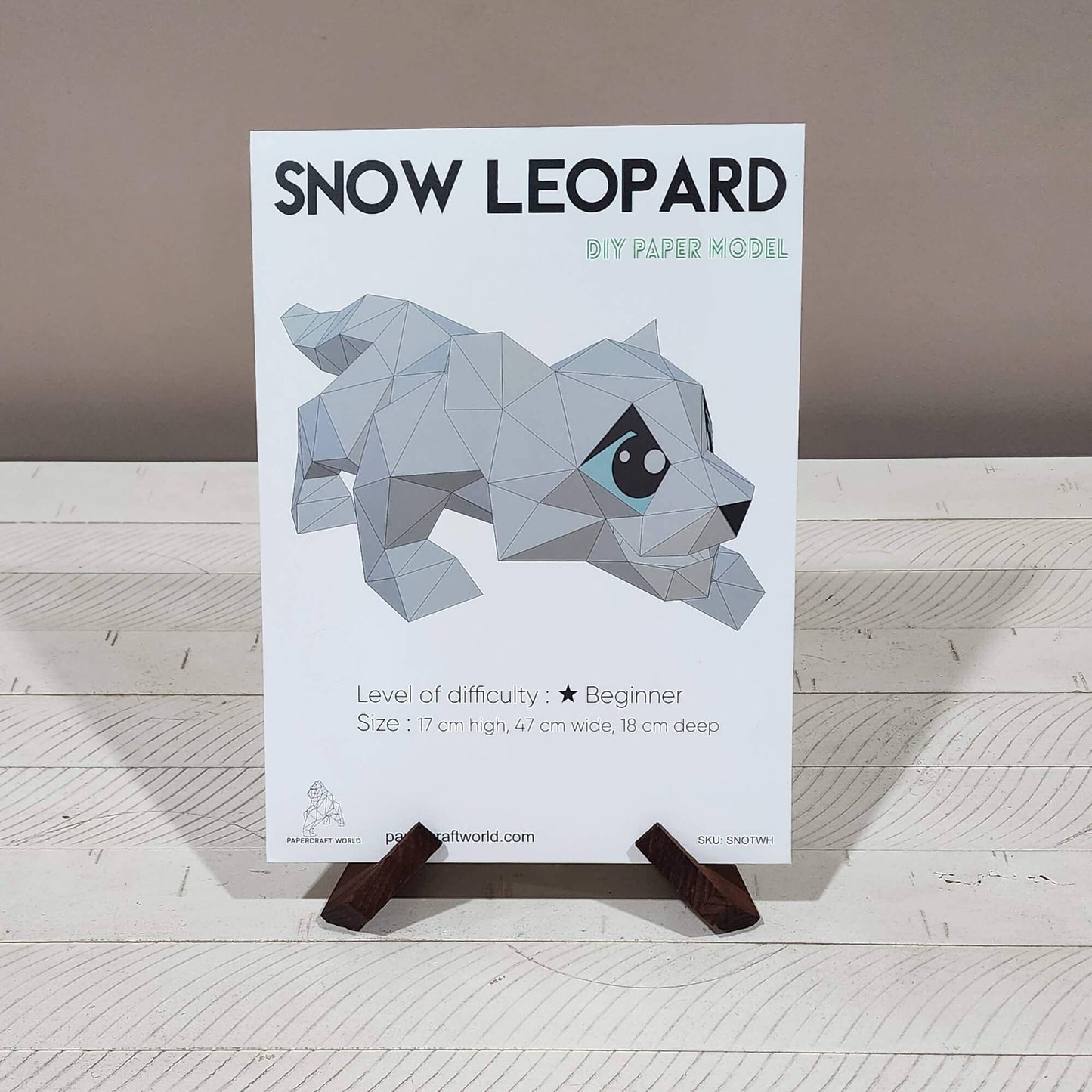 Snow Leopard Origami Model