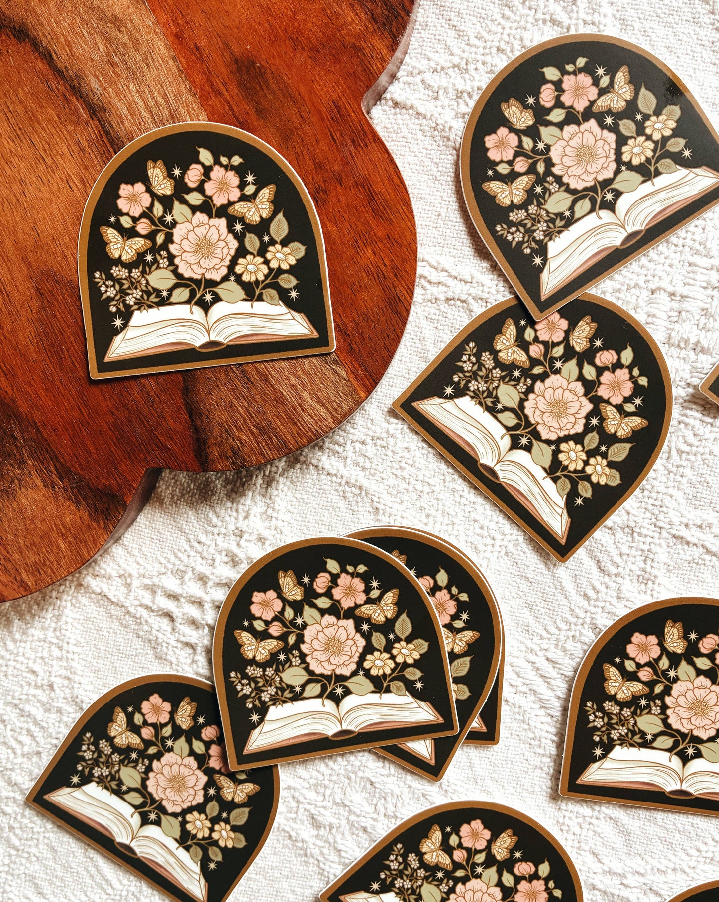 Book Lovers Magical Floral Novel Sticker