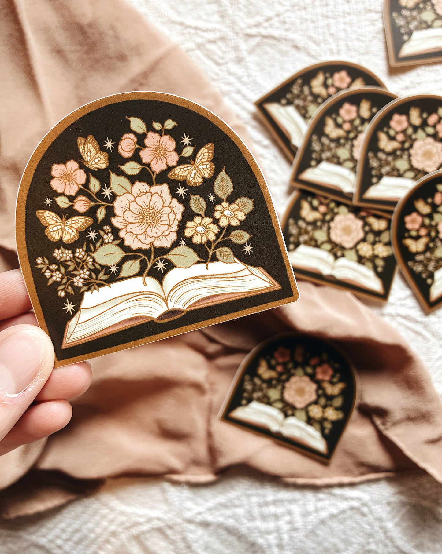 Book Lovers Magical Floral Novel Sticker