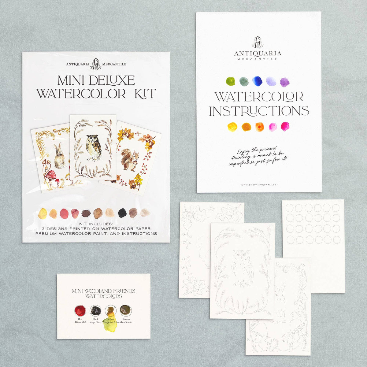 Mini Watercolor Kit: Woodland Friends