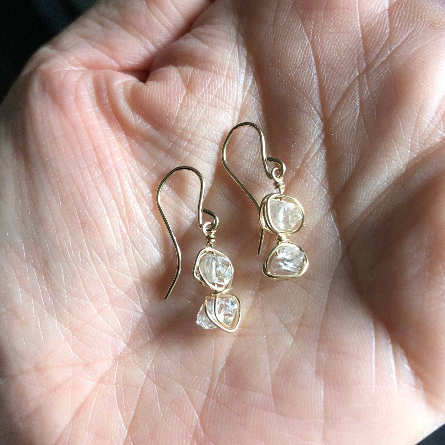 Raw Herkimer Diamond Dangle