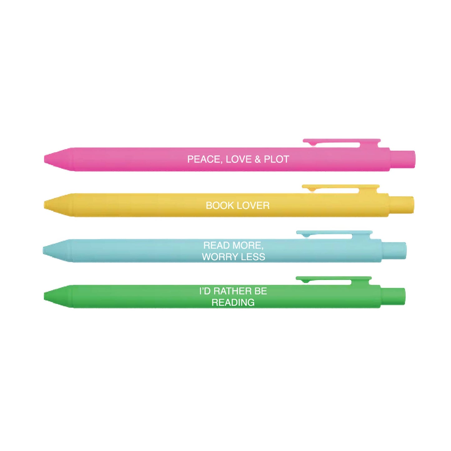 The Reader Pen Set – Set of 4 Black Ink Click Pens