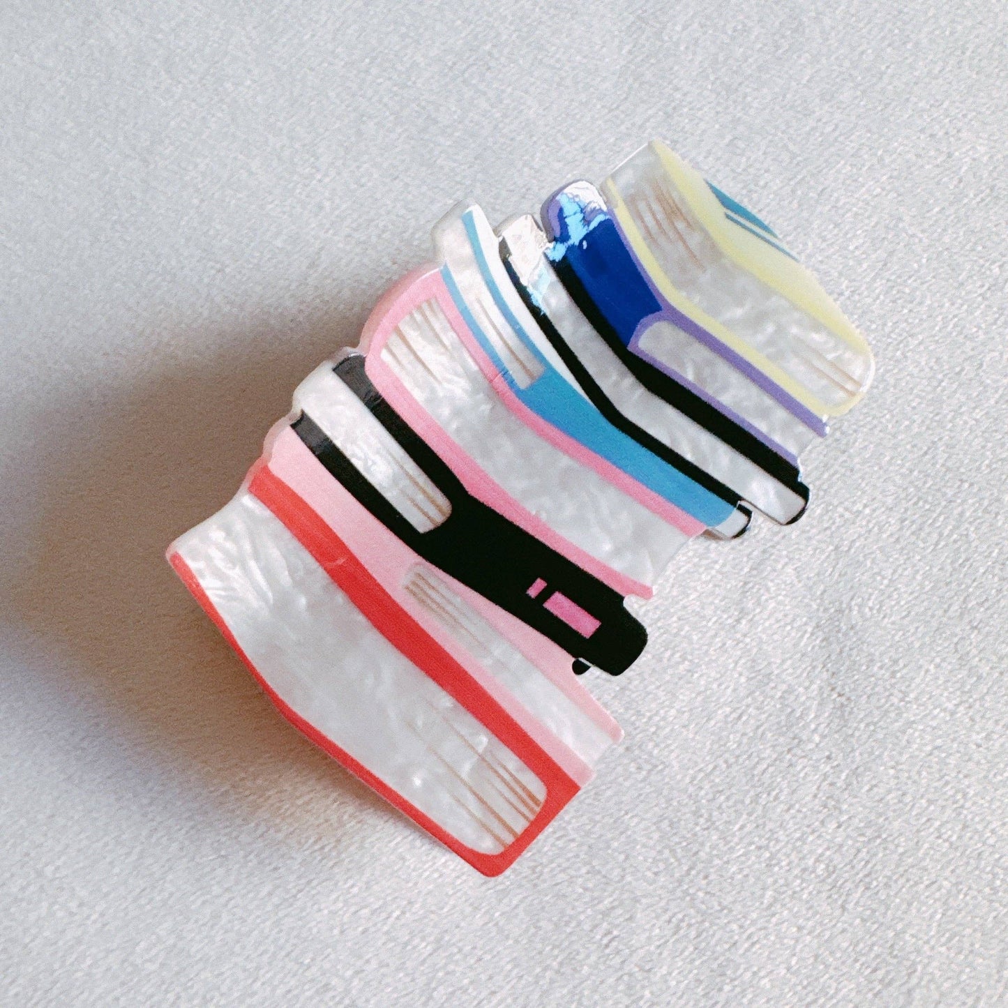 Colorful Bookish Hair Claw