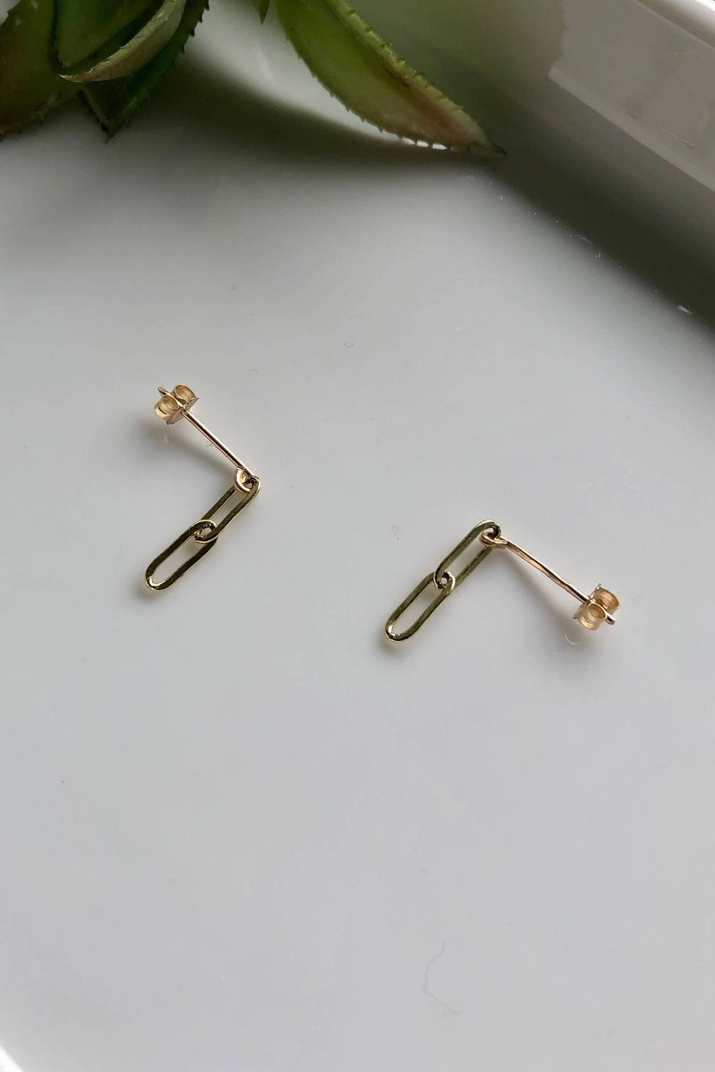 Paperclip Chain Earrings